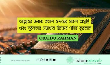আল্লাহর জবাব: হতাশ হৃদয়ের সকল অস্বস্তি এবং দুর্বলতার সমাধান হিসেবে পবিত্র কুরআন