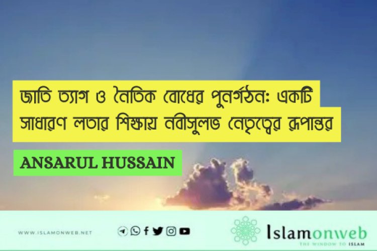 জাতি ত্যাগ ও নৈতিক বোধের পুনর্গঠন: একটি সাধারণ লতার শিক্ষায় নবীসুলভ নেতৃত্বের রূপান্তর