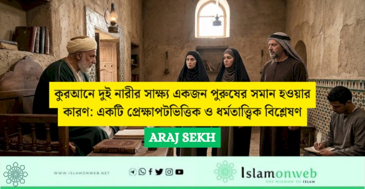 কুরআনে দুই নারীর সাক্ষ্য একজন পুরুষের সমান হওয়ার কারণ: একটি প্রেক্ষাপটভিত্তিক ও ধর্মতাত্ত্বিক বিশ্লেষণ