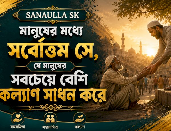 মানুষের মধ্যে সর্বোত্তম সে, যে মানুষের সবচেয়ে বেশি কল্যাণ সাধন করে