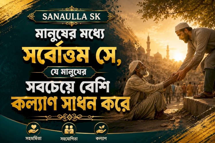 মানুষের মধ্যে সর্বোত্তম সে, যে মানুষের সবচেয়ে বেশি কল্যাণ সাধন করে