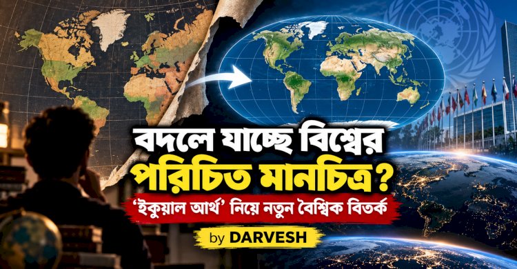 বদলে যাচ্ছে বিশ্বের পরিচিত মানচিত্র? ‘ইকুয়াল আর্থ’ নিয়ে নতুন বৈশ্বিক বিতর্ক