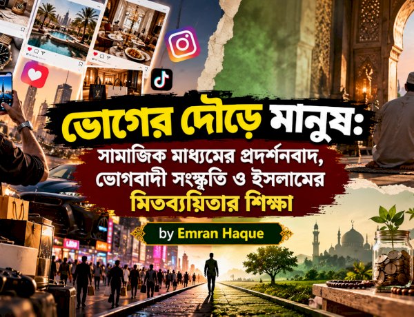 ভোগের দৌড়ে মানুষ: সামাজিক মাধ্যমের প্রদর্শনবাদ, ভোগবাদী সংস্কৃতি ও ইসলামের মিতব্যয়িতার শিক্ষা