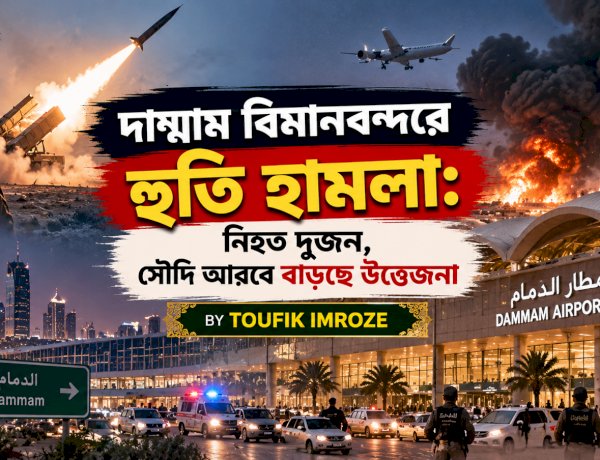দাম্মাম বিমানবন্দরে হুতি হামলা: নিহত দুজন, সৌদি আরবে বাড়ছে উত্তেজনা