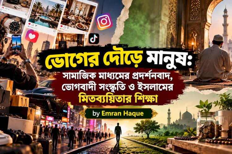 ভোগের দৌড়ে মানুষ: সামাজিক মাধ্যমের প্রদর্শনবাদ, ভোগবাদী সংস্কৃতি ও ইসলামের মিতব্যয়িতার শিক্ষা