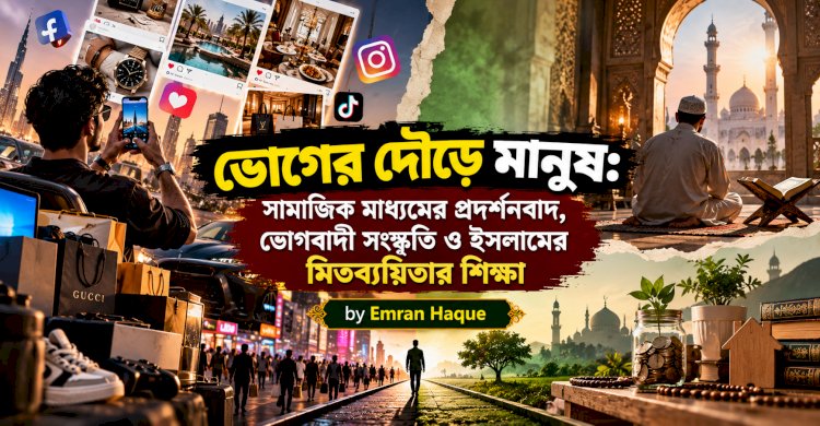 ভোগের দৌড়ে মানুষ: সামাজিক মাধ্যমের প্রদর্শনবাদ, ভোগবাদী সংস্কৃতি ও ইসলামের মিতব্যয়িতার শিক্ষা