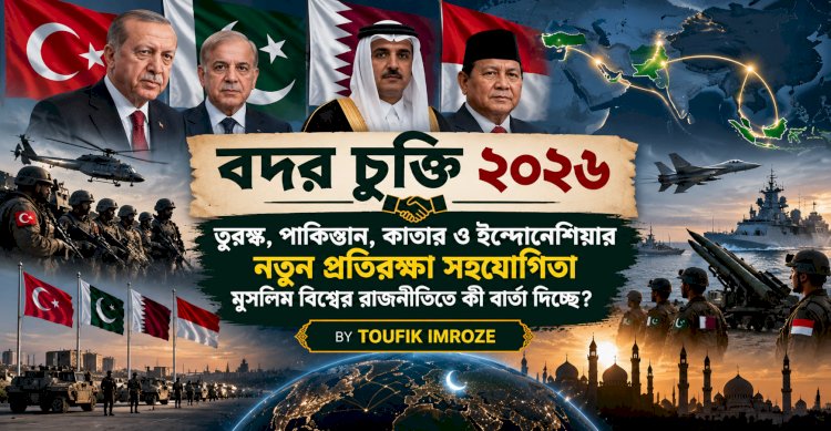 বদর চুক্তি ২০২৬: তুরস্ক, পাকিস্তান, কাতার ও ইন্দোনেশিয়ার নতুন প্রতিরক্ষা সহযোগিতা মুসলিম বিশ্বের রাজনীতিতে কী বার্তা দিচ্ছে?